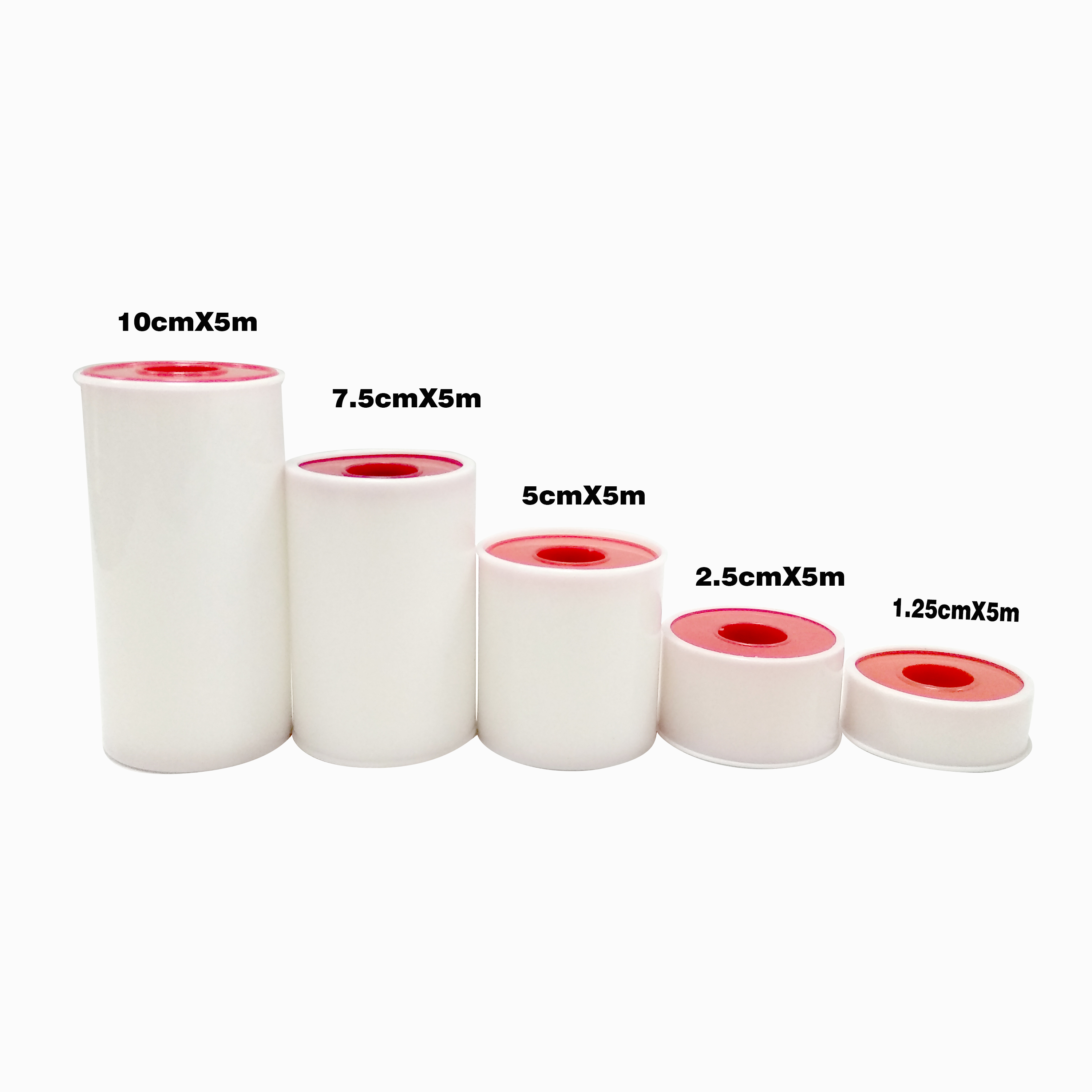 ZINC OXIDE PLASTER WHITH PLASTIC CORE AND COVER 10CM*5M